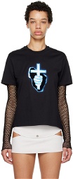 Mowalola Black Holding Cross T-Shirt