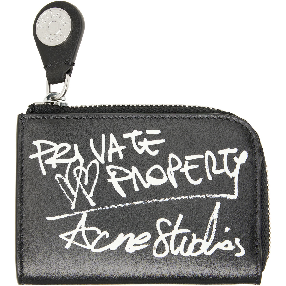 Acne Studios Black Compact Zip Wallet