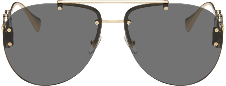 Versace Gold Double Medusa Sunglasses