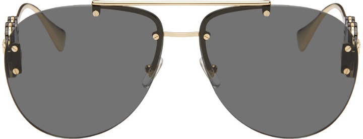 Photo: Versace Gold Double Medusa Sunglasses