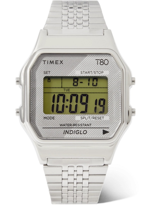 Photo: TIMEX - T80 34mm Stainless Steel Digital Watch