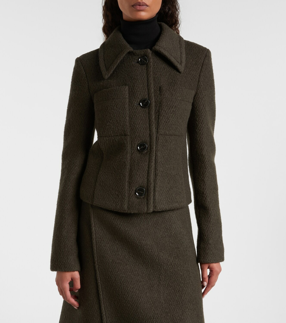 Proenza Schouler Kinsley wool-blend twill bouclé jacket