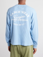Cherry Los Angeles - Logo-Printed Cotton-Jersey T-Shirt - Blue
