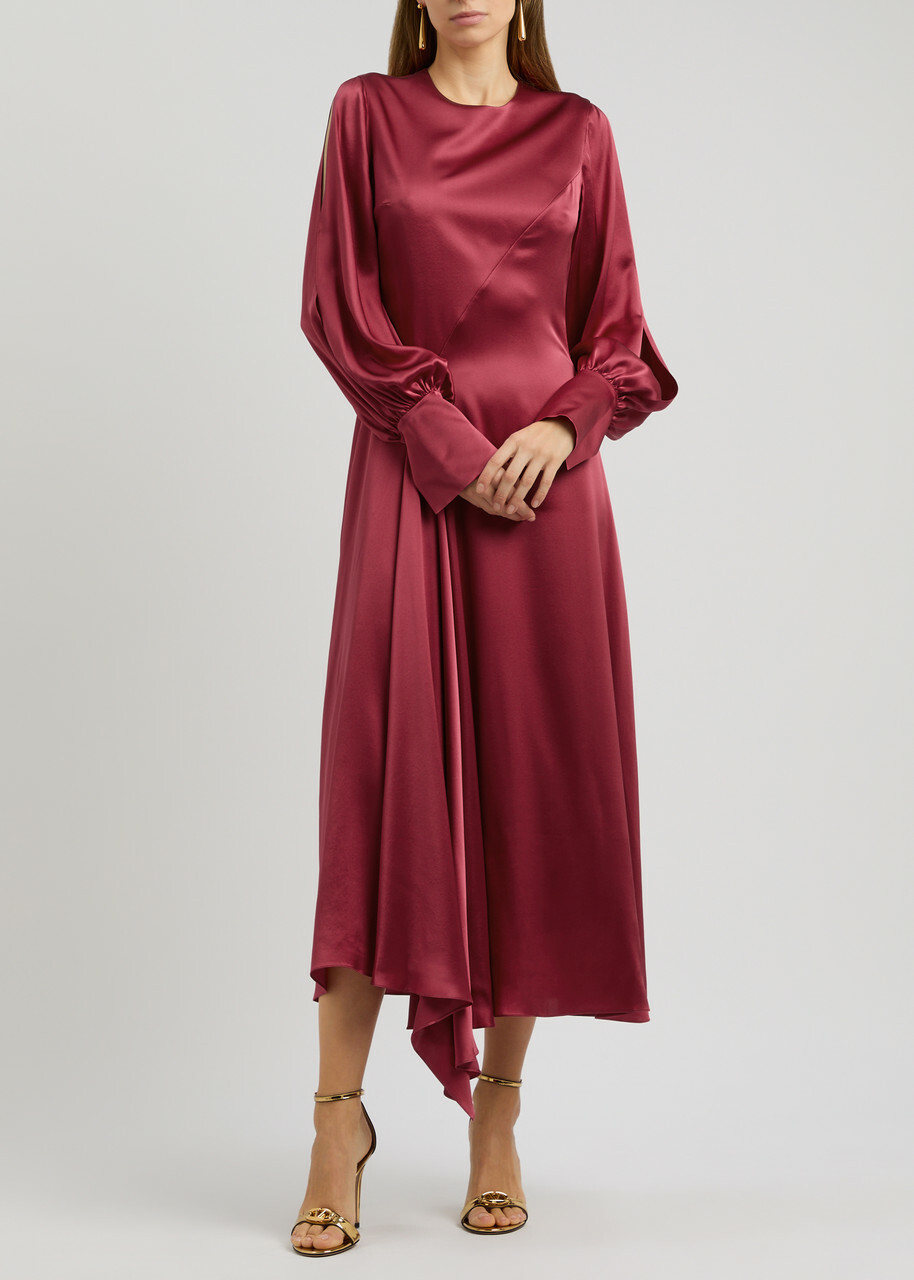 roksanda silk dress Roksanda Hierys Draped Silk Gown Green Olive Roksanda