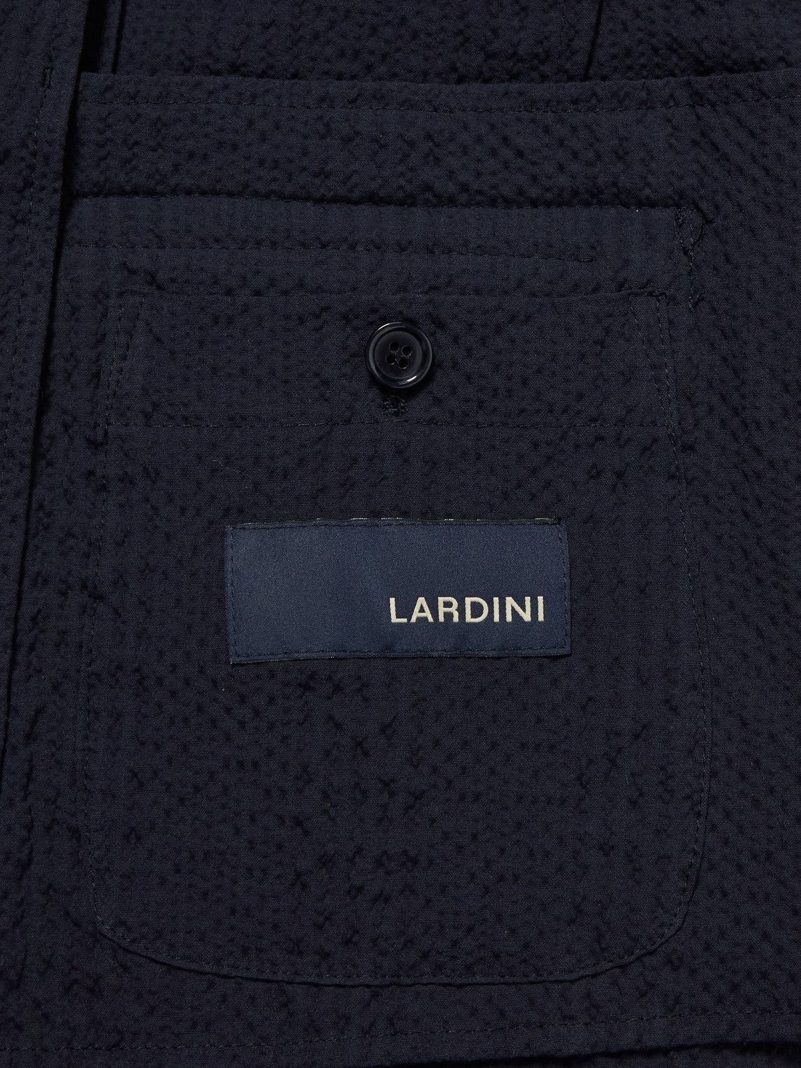 Lardini - Slim-Fit Unstructured Cotton-Blend Seersucker Blazer