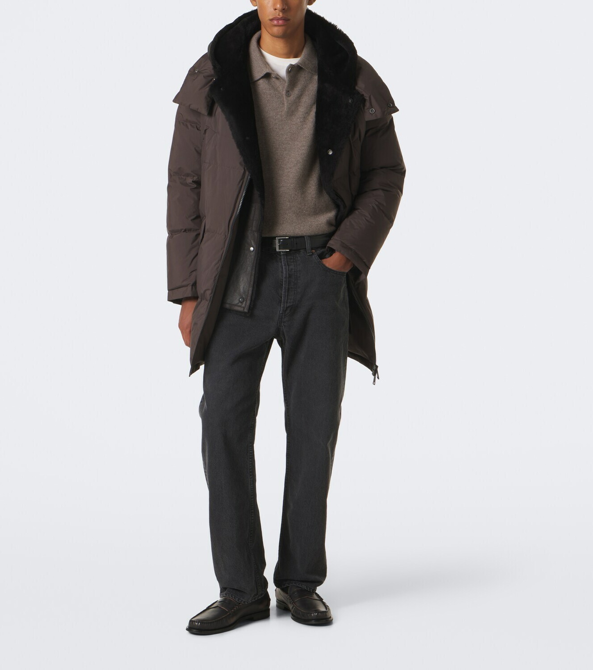 Yves Salomon Shearling-trimmed down coat