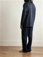 Zimmerli - Striped Filo di Scozia Cotton-Jersey Pyjama Set - Blue