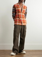Rick Owens - Checked Cotton-Flannel Shirt - Orange