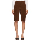 Toteme Brown Suede Shorts