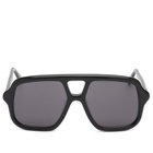 Loewe Eyewear Slim Pilot Sunglasses in Black/Grey 
