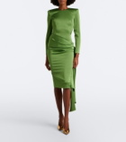 Alex Perry Draped crêpe satin midi dress