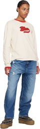 BLUEMARBLE Off-White Cotton Flame T-shirt