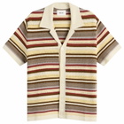 NN07 Men's Lars Stripe Polo Cardigan in Ivory