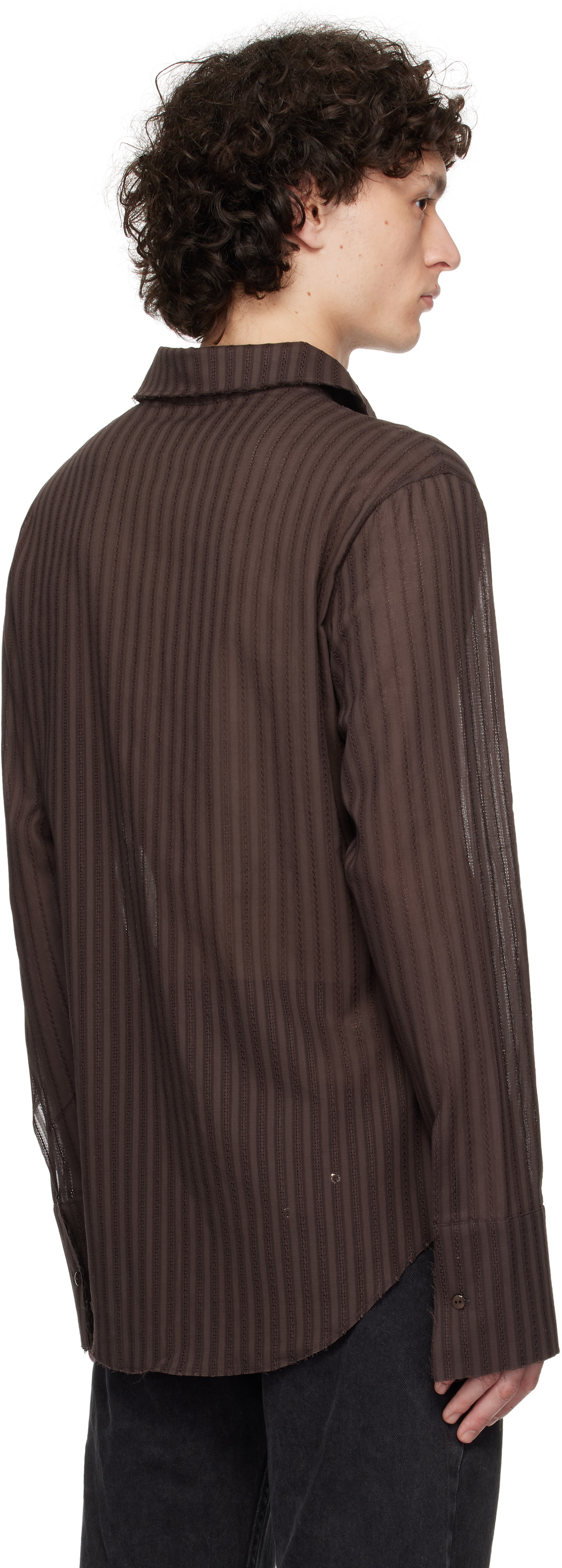 Ludovic de Saint Sernin Brown Slim Shirt