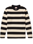 THE REAL MCCOY'S - Buco Striped Cotton-Jersey T-Shirt - Black