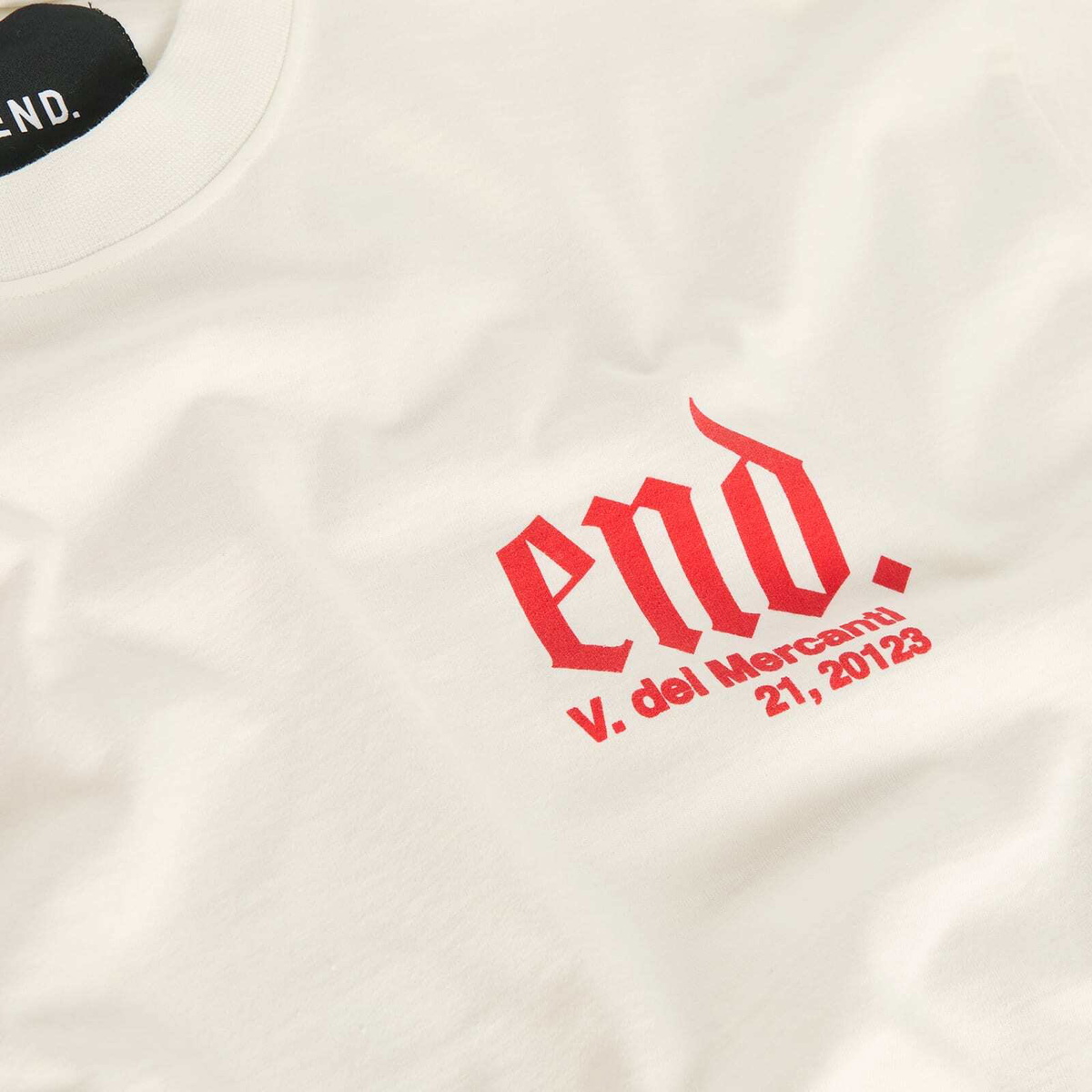 END. City Series 2.0 Milan T-Shirt in Ecru