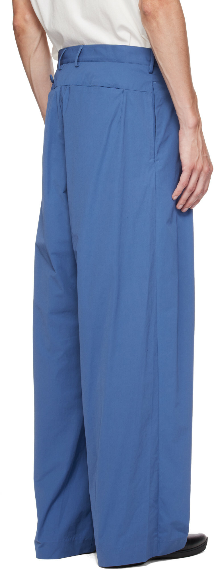 Kiko Kostadinov Blue Kippel Wrap Trousers