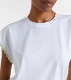 Frame The Crochet cotton jersey T-shirt