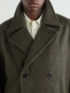 LEMAIRE - Double-Breasted Wool and Alpaca-Blend Felt Coat - Brown