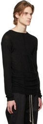 Rick Owens Black Round Neck Sweater