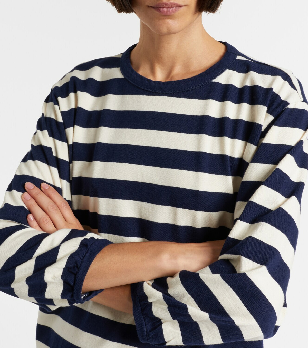 Velvet Edora striped cotton jersey sweatshirt