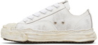 Maison MIHARA YASUHIRO White 'Hank' OG Sole Shrink Leather Low-Top Sneakers