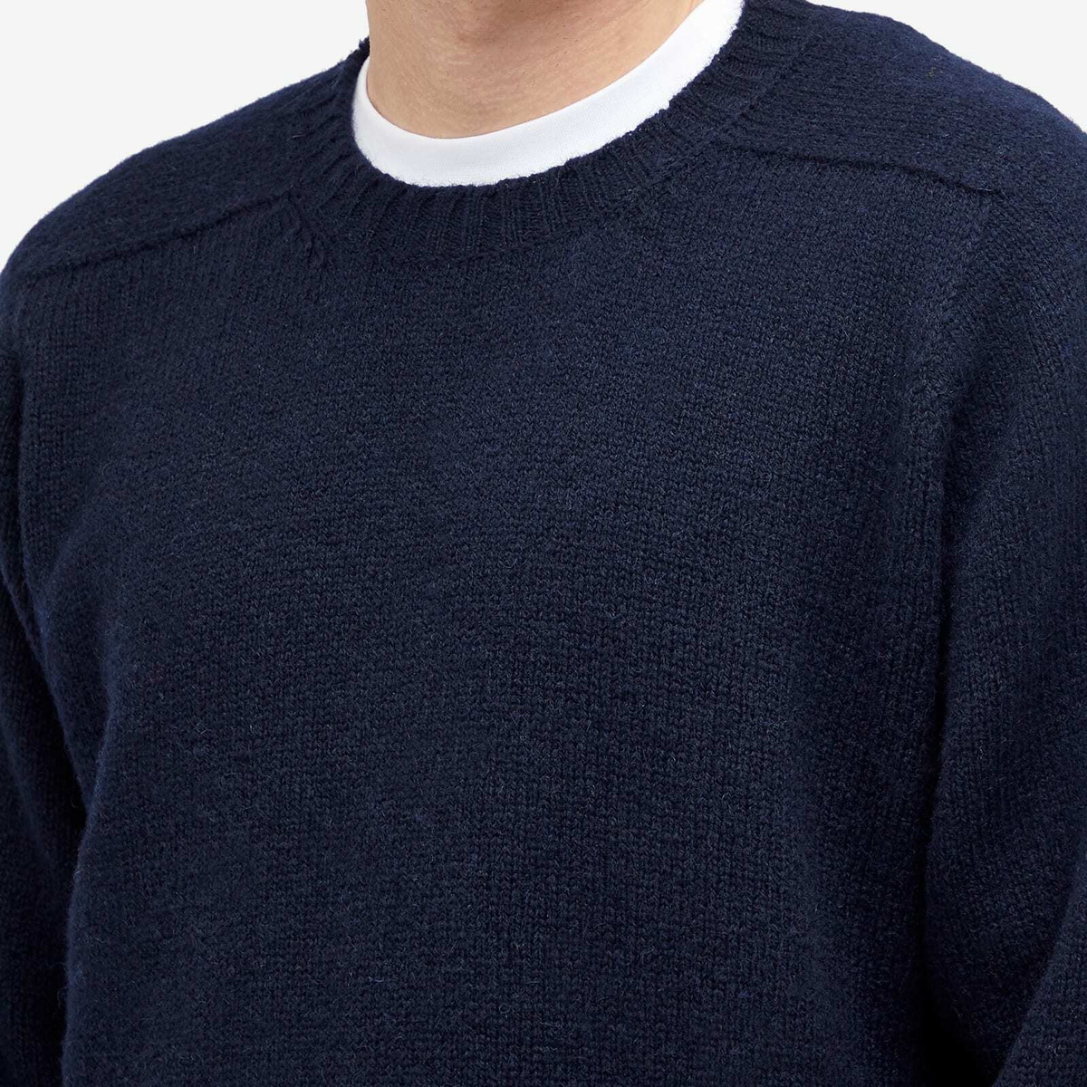 Jamieson's of Shetland Men's Crew Knit in Dark Navy