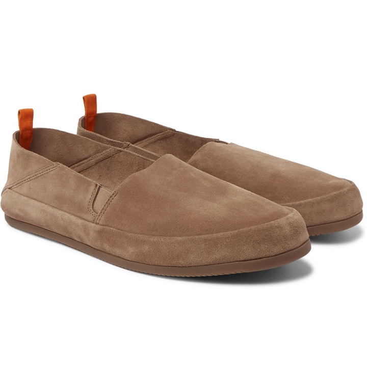 Photo: Mulo - Collapsible-Heel Suede Loafers - Brown