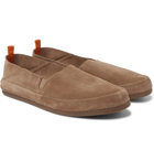Mulo - Collapsible-Heel Suede Loafers - Brown