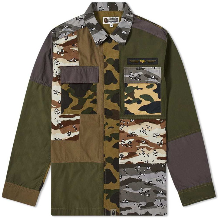 Photo: A Bathing Ape Crazy Camo Relaxed Military Shirt