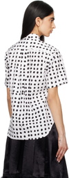 Black Comme des Garçons White Short Sleeve Shirt