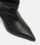 Balmain Leather wedge boots