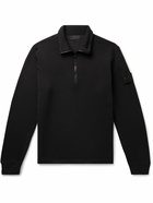 Stone Island - Ghost Fleece-Back Jersey Half-Zip Sweatshirt - Black