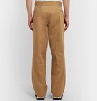 Burberry - Wide-Leg Belted Cotton-Twill Trousers - Tan