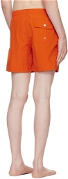 Bather Orange Drawstring Swim Shorts