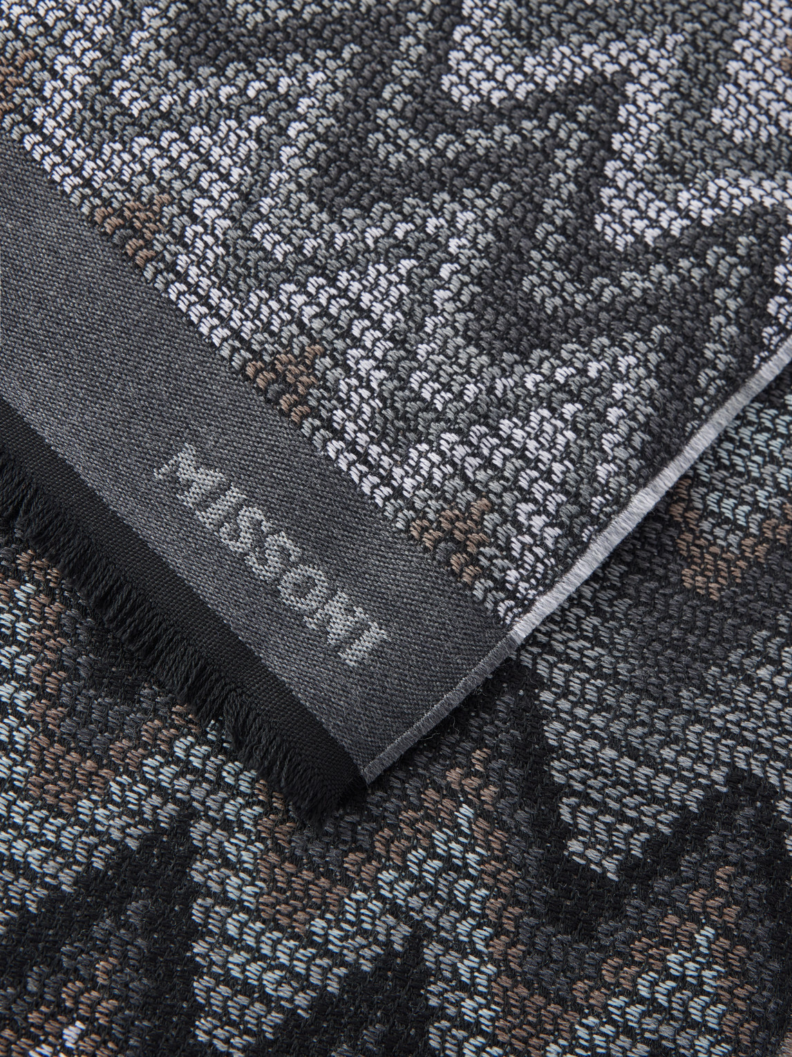 Missoni - Striped Crochet-Knit Wool Scarf - Gray