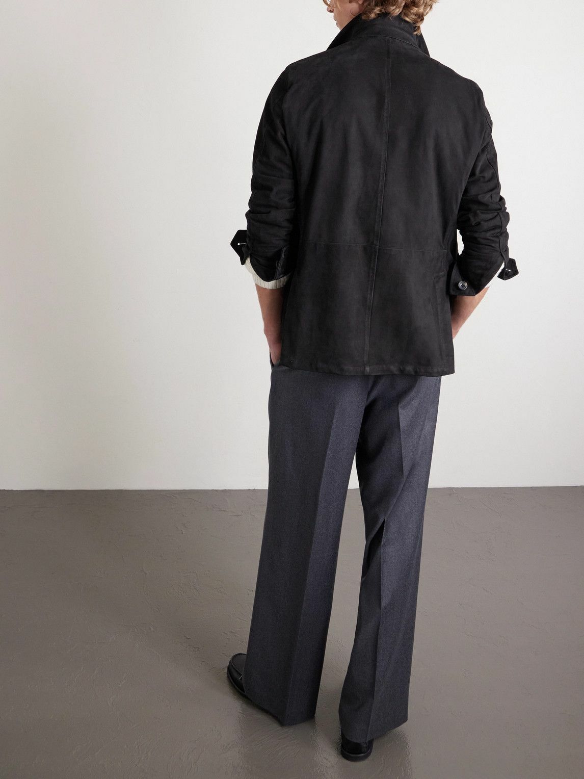 J. Mueser - Suede Overshirt - Black