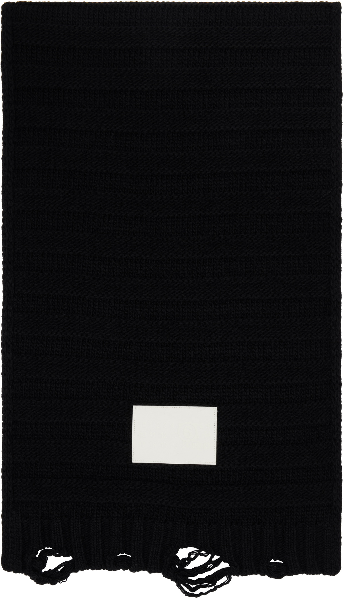 MM6 Maison Margiela Black Wool Scarf