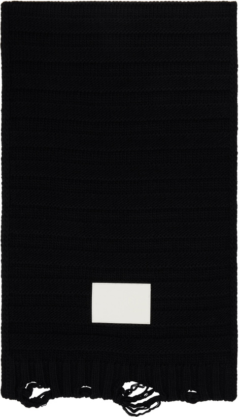 Photo: MM6 Maison Margiela Black Wool Scarf