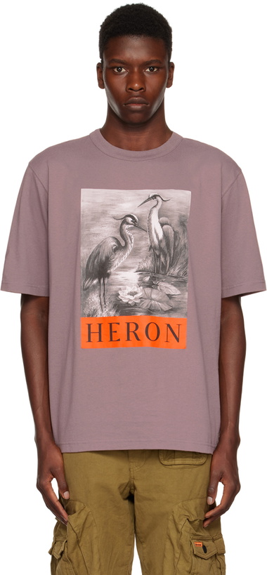 Photo: Heron Preston Gray 'Heron BW' T-Shirt