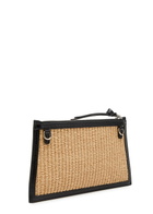 Vivienne Westwood Logo-appliquéd Raffia Clutch - Natural - One Size