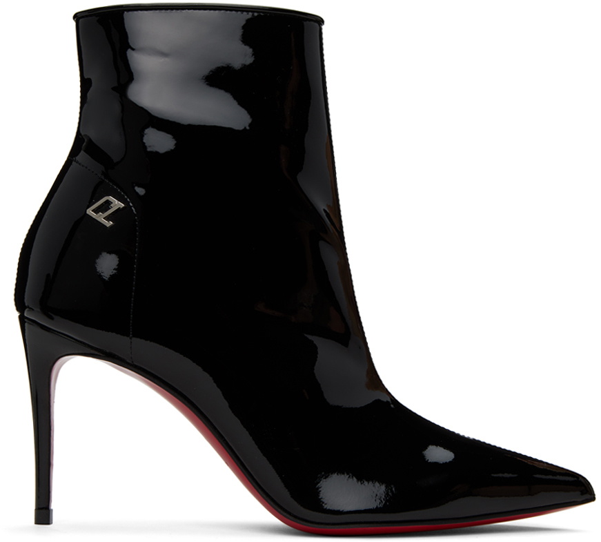 Christian Louboutin: Black Booty Chain 100mm Boots