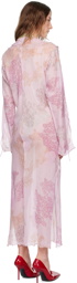 Acne Studios Pink Printed Maxi Dress