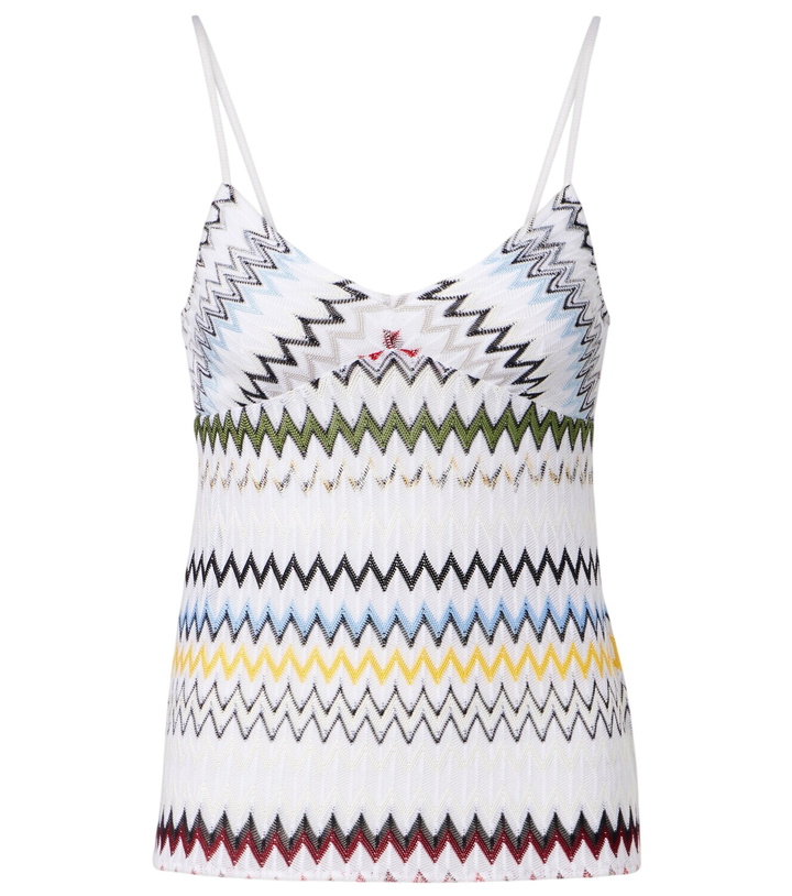 Photo: Missoni Chevron lamé tank top