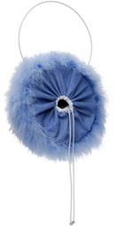 FAL-ASH Blue Feather Hoop Bag