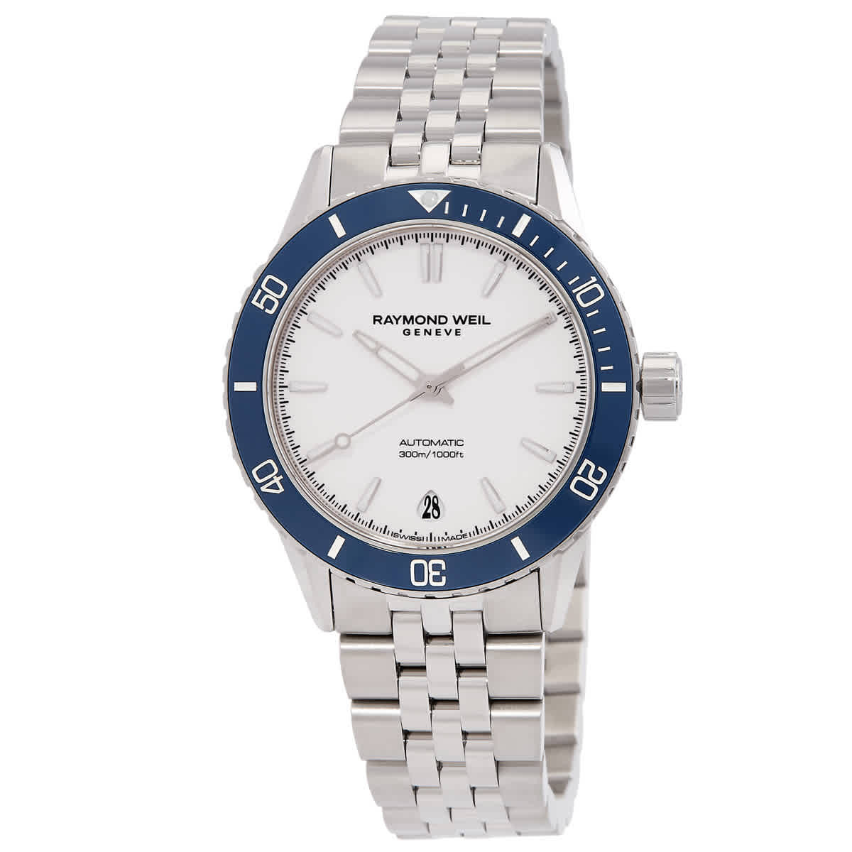 Raymond Weil Freelancer Automatic White Dial Ladies Watch 2755-ST3-30001