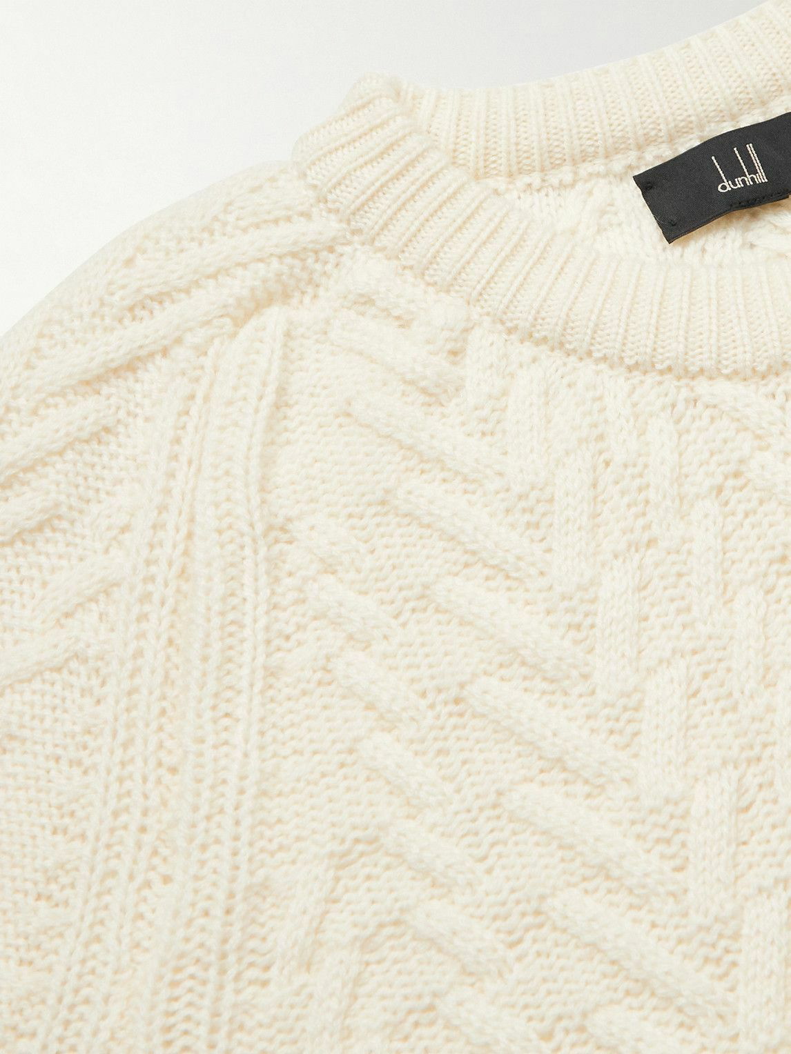 Dunhill - Cable-Knit Cashmere Sweater - White Dunhill