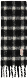 Marni Black & White Check Scarf