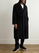 Fear of God - Oversized Double-Breasted Belted Melton Wool Overcoat - Black