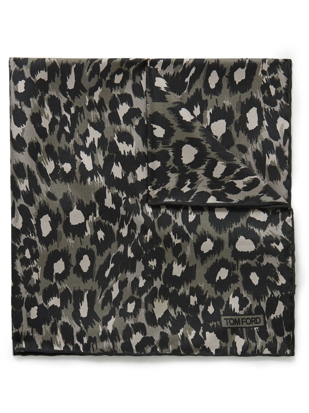 Photo: TOM FORD - Leopard-Print Silk-Twill Pocket Square